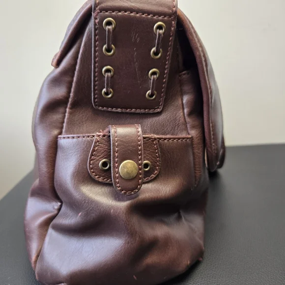 Relic Brown Faux Leather Messenger Bag - Picture 5 of 16